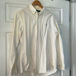 White Ralph Lauren long sleeve button down